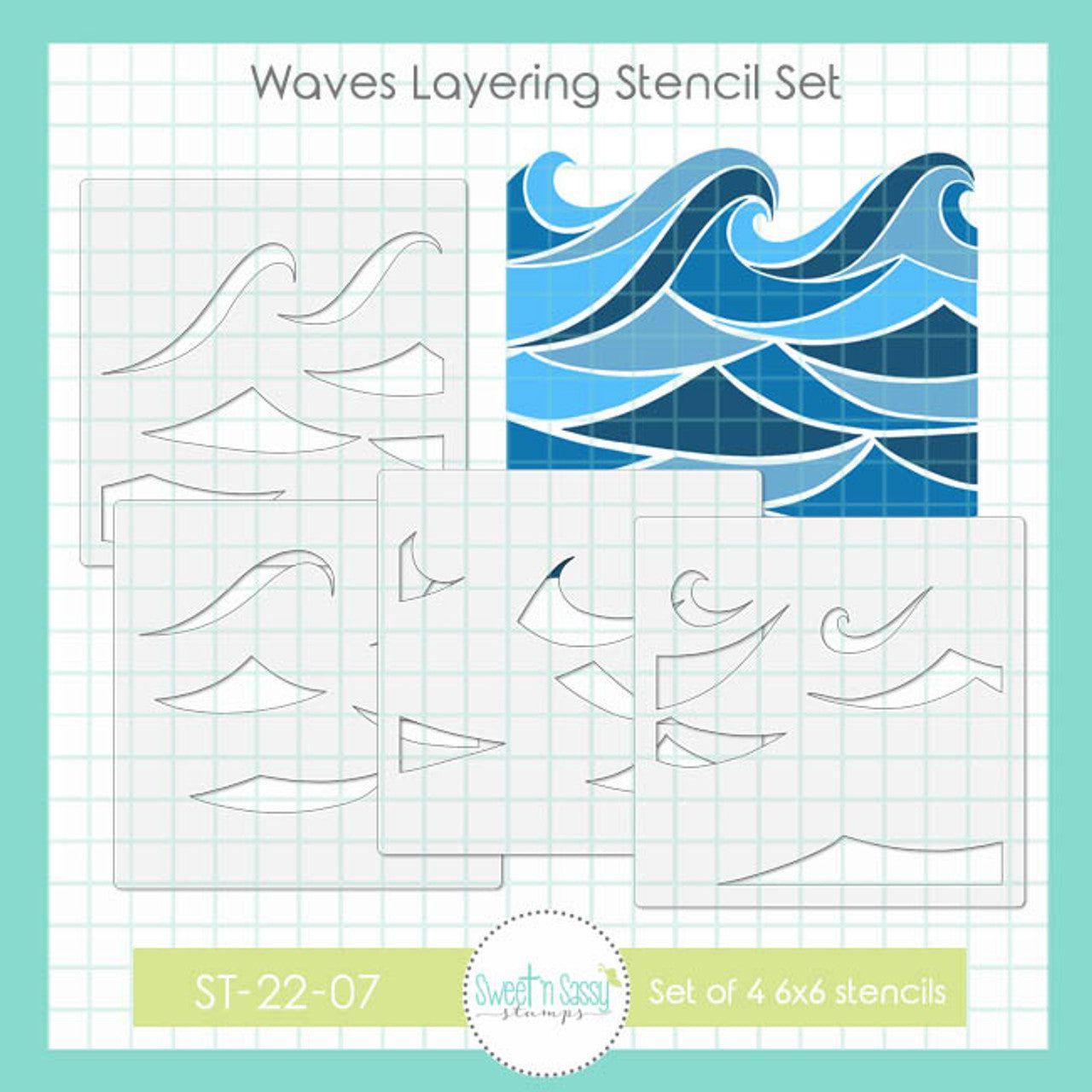 Sweet 'N Sassy Waves Layering Stencil Set st-23-06