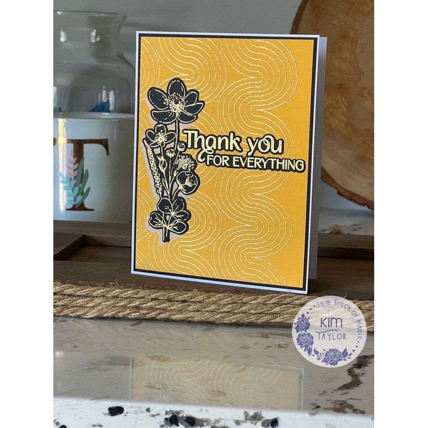 Simon Says Clear Stamp Wavy Background 1214ms You Are My Favorite Thanks Card