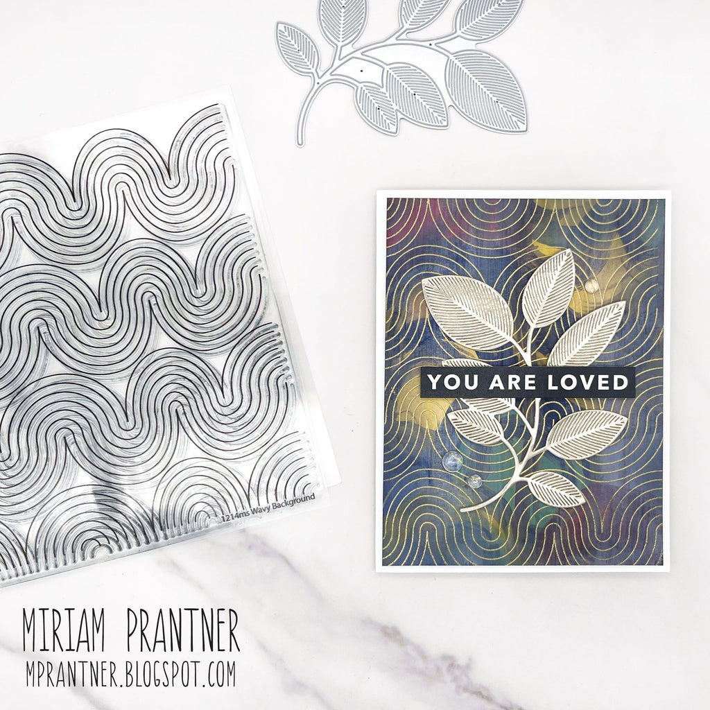 Simon Says Clear Stamp Wavy Background 1214ms You Are My Favorite You Are Loved Card | color-code:ALT08