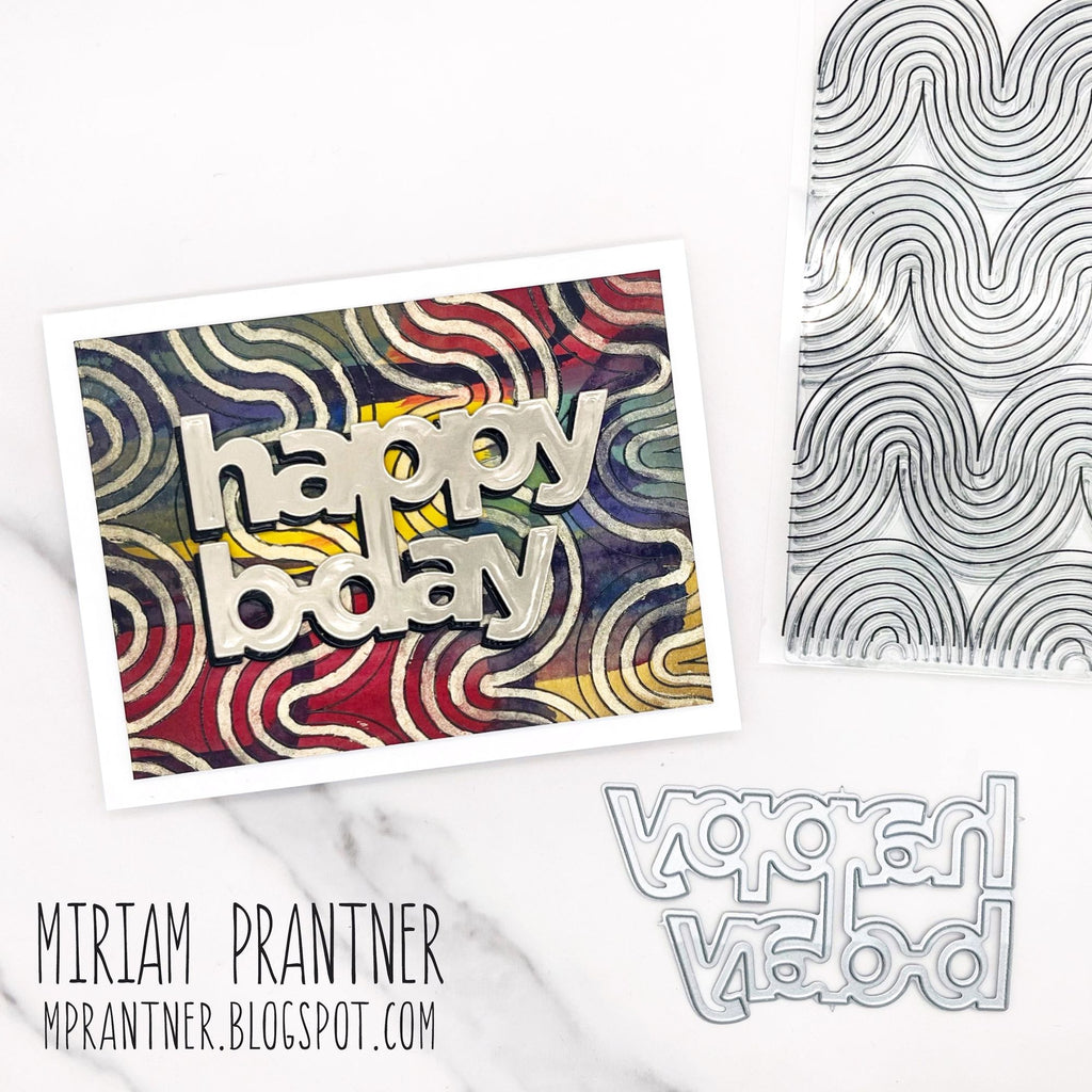 Simon Says Clear Stamp Wavy Background 1214ms You Are My Favorite Birthday Card | color-code:ALT09