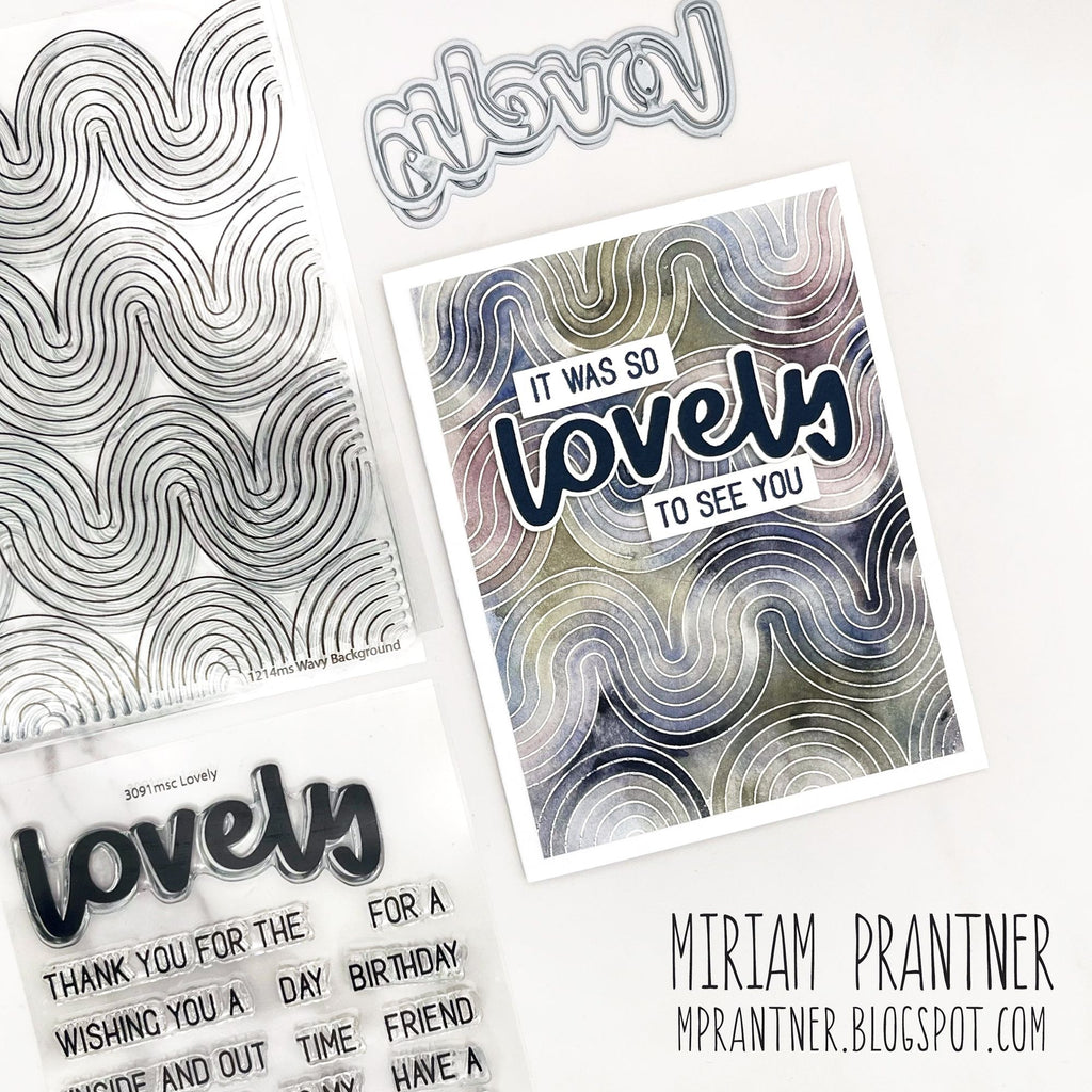Simon Says Clear Stamp Wavy Background 1214ms You Are My Favorite Lovely to See You Card | color-code:ALT06