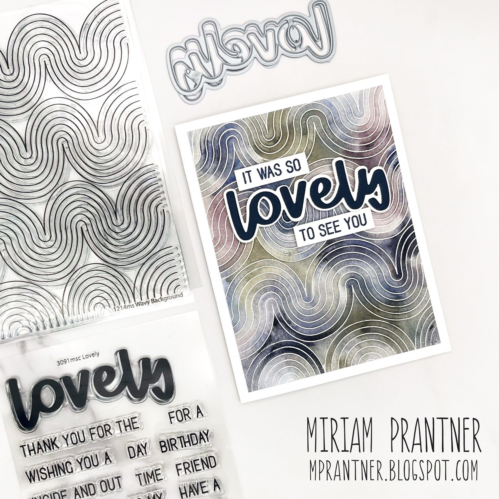 Simon Says Clear Stamp Wavy Background 1214ms You Are My Favorite Lovely to See You Card | color-code:ALT06