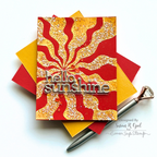 Simon Says Stamp Stencil Wavy Rays 1000st Hello Card