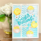 Simon Says Stamp Embossing Folder Wavy Ways sf463 Favorite Things Easter Card
