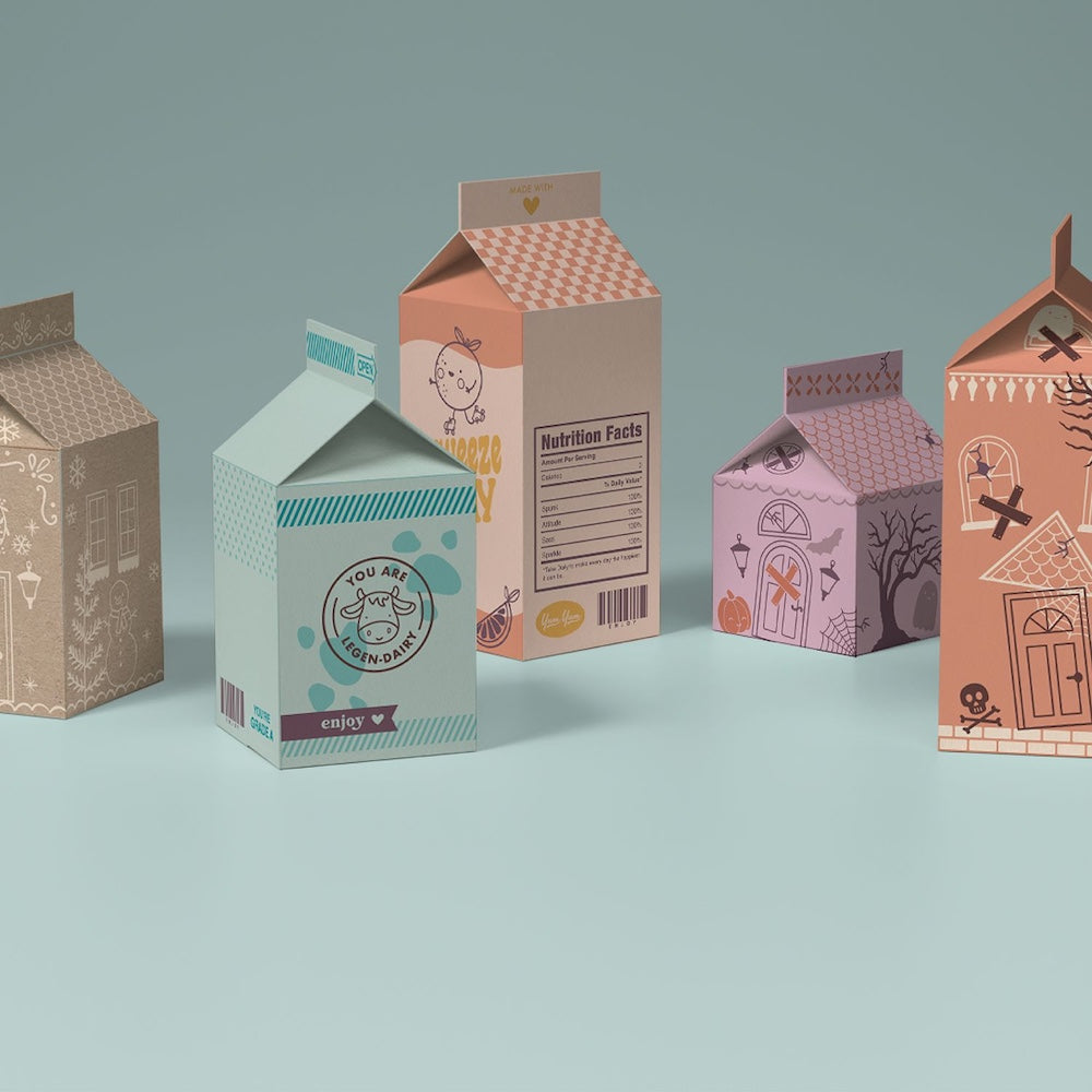 We R Makers Carton Stamp Board and Stamps crtof-00044 milk