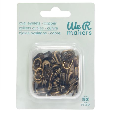 We R Makers Copper Crop-A-Dile 50 Piece Oval Eyelets