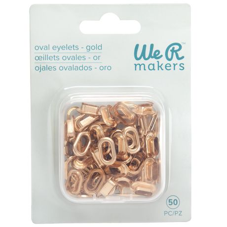 We R Makers Gold Crop-A-Dile 50 Piece Oval Eyelets