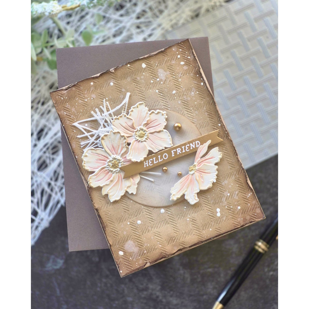 Simon Says Stamp Weaving Plate Wafer Die s1099 DieCember Friend Card