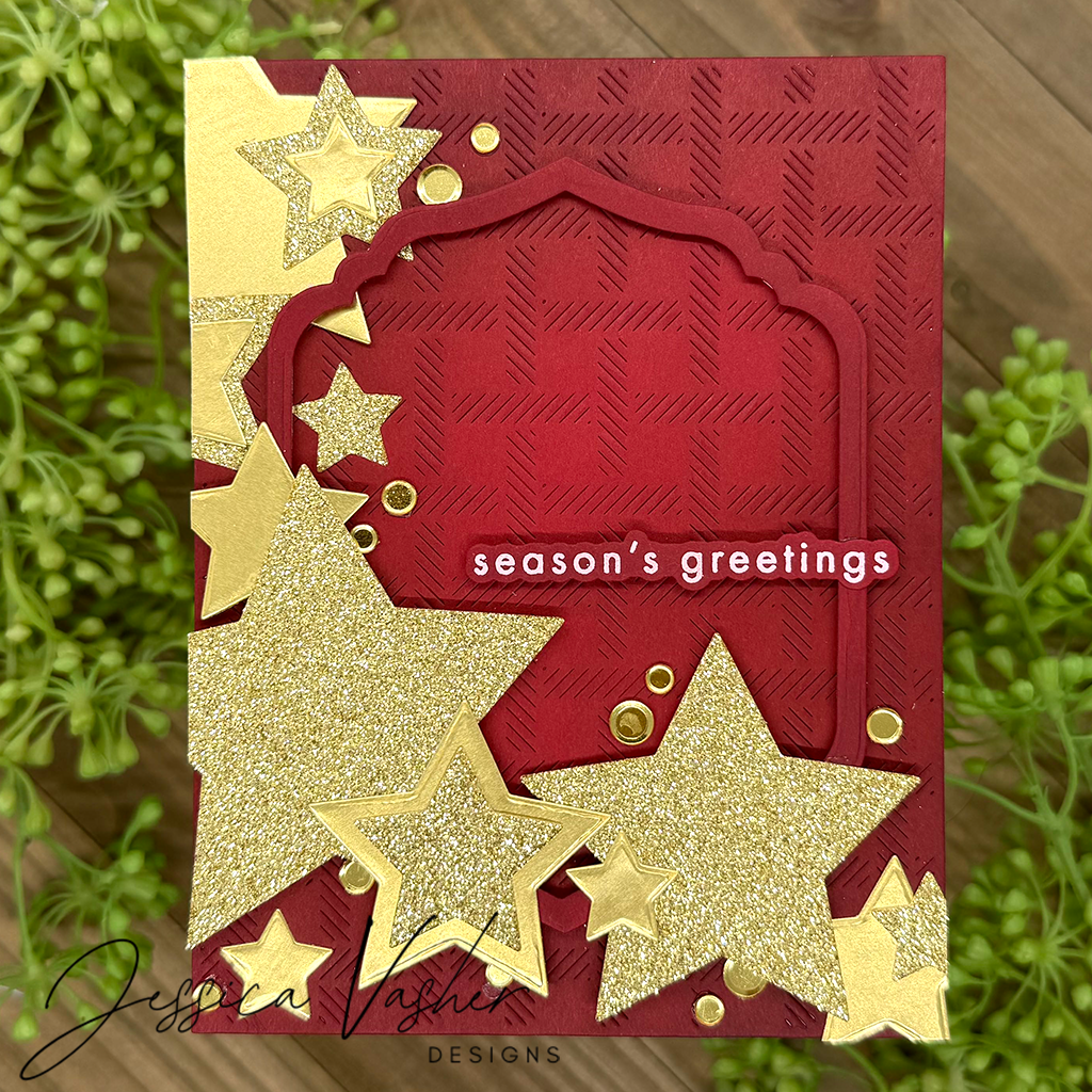 Simon Says Stamp Weaving Plate Wafer Die s1099 DieCember Holiday Card