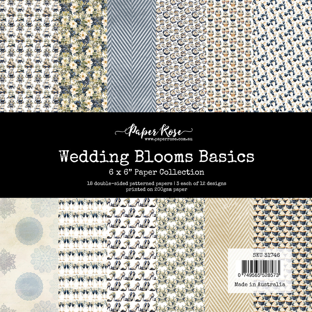 Paper Rose Wedding Blooms Basics 6x6 Paper 31746