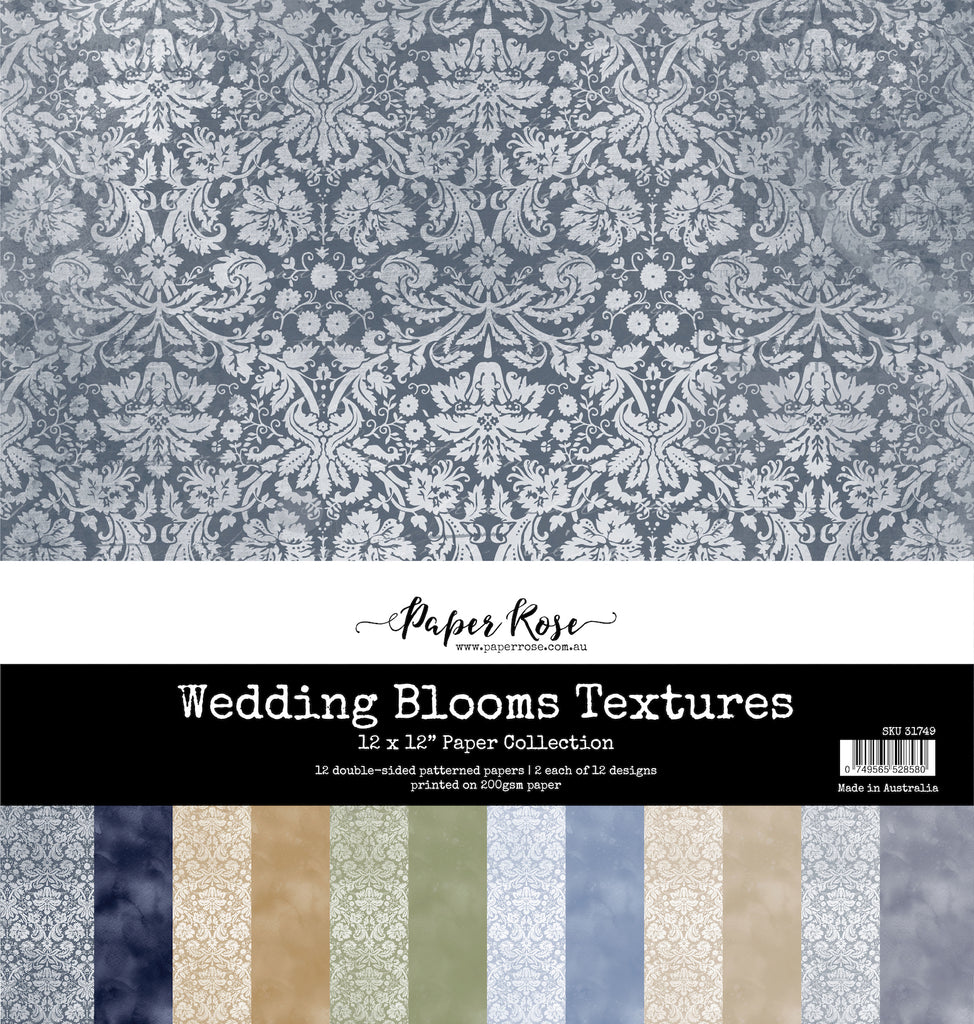 Paper Rose Wedding Blooms Textures 12x12 Paper 31749