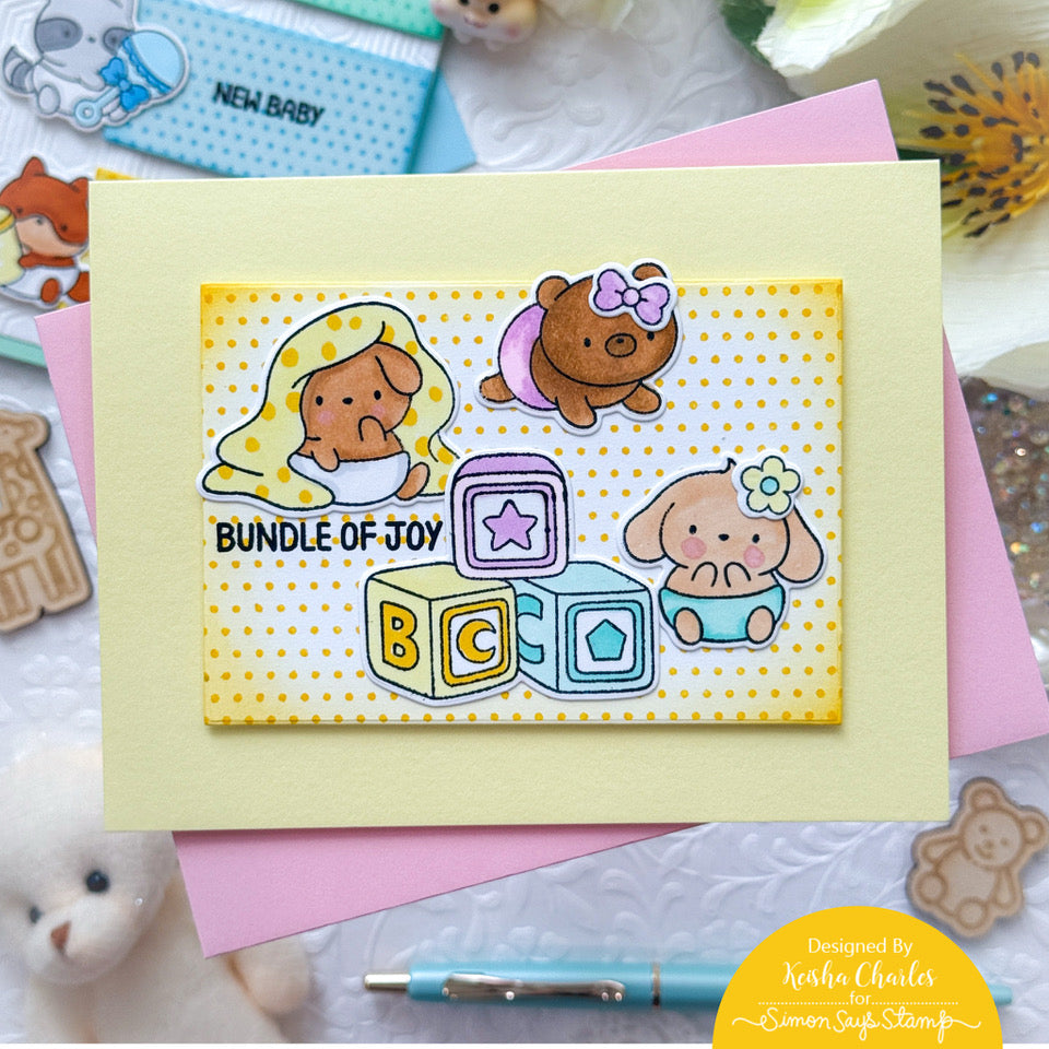 Simon Says Clear Stamps Welcome Little One 3202ssc Moments In Time Baby Card | color-code:ALT08