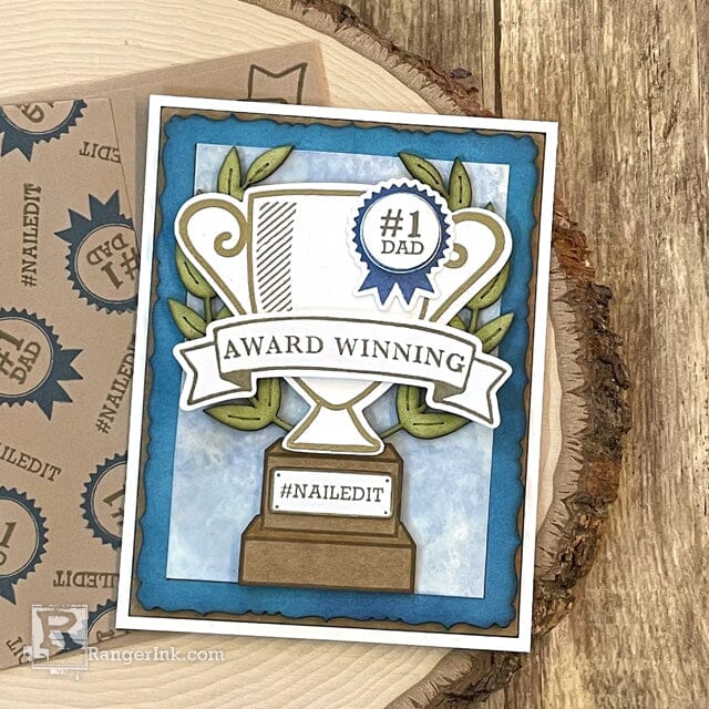 Dina Wakley Ranger KRAFT CARDSTOCK mdj59653 Father's Day Card | color-code:ALT01
