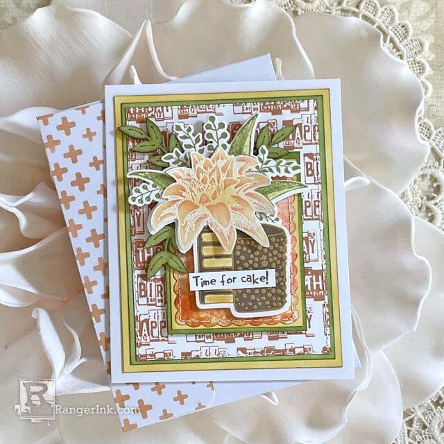 Ranger Embossing Powder VINTAGE PEARL epj60468 Cake Card | color-code:ALT01
