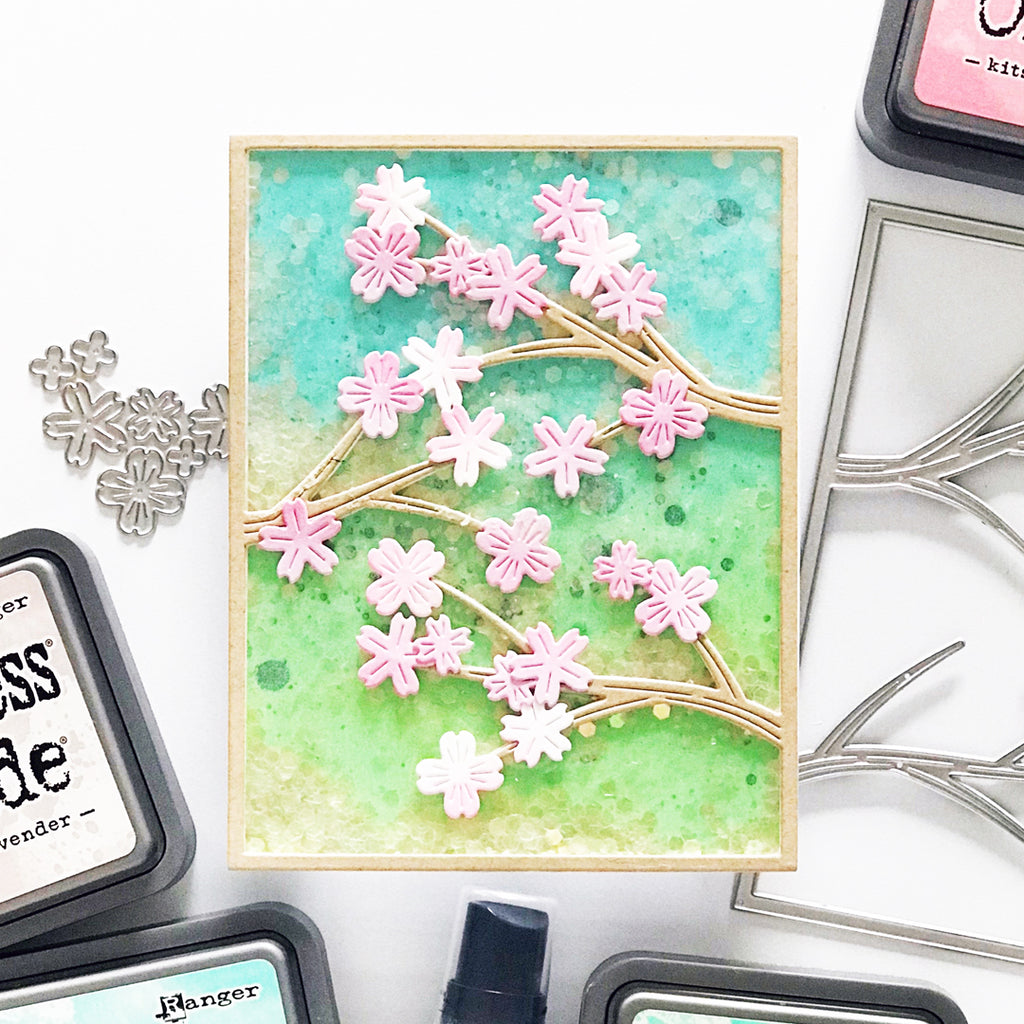 Simon Says Stamp Whimsical Branch Frame Wafer Dies s1024 Rain or Shine Cherry Blossoms Card | color-code:ALT01