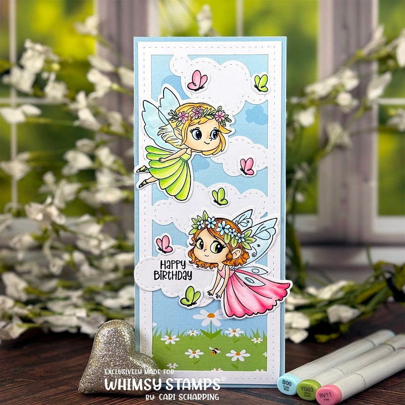 Whimsy Stamp Fairy Special Clear Stamp and Die Set butterflies