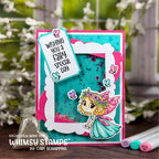 Whimsy Stamp Fairy Special Clear Stamp and Die Set shaker card