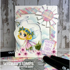 Whimsy Stamp Fairy Special Clear Stamps cwsd408a sending big hug