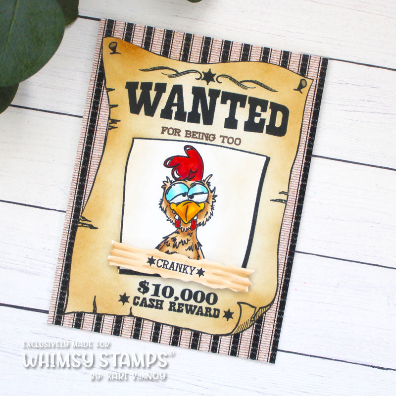 Whimsy Stamp Rooster Birthday Clear Stamps dp1060a reward