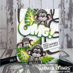 Whimsy Stamps Adorable Monkeys Clear Stamps cwsd380a omg smile card