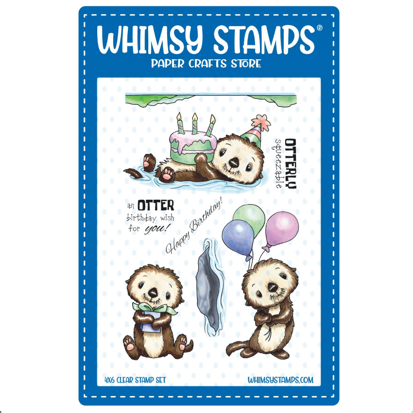Whimsy Stamps An Otter Birthday Clear Stamps c1289a