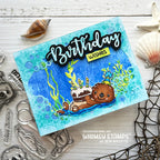 Whimsy Stamps An Otter Birthday Clear Stamps c1289a cake