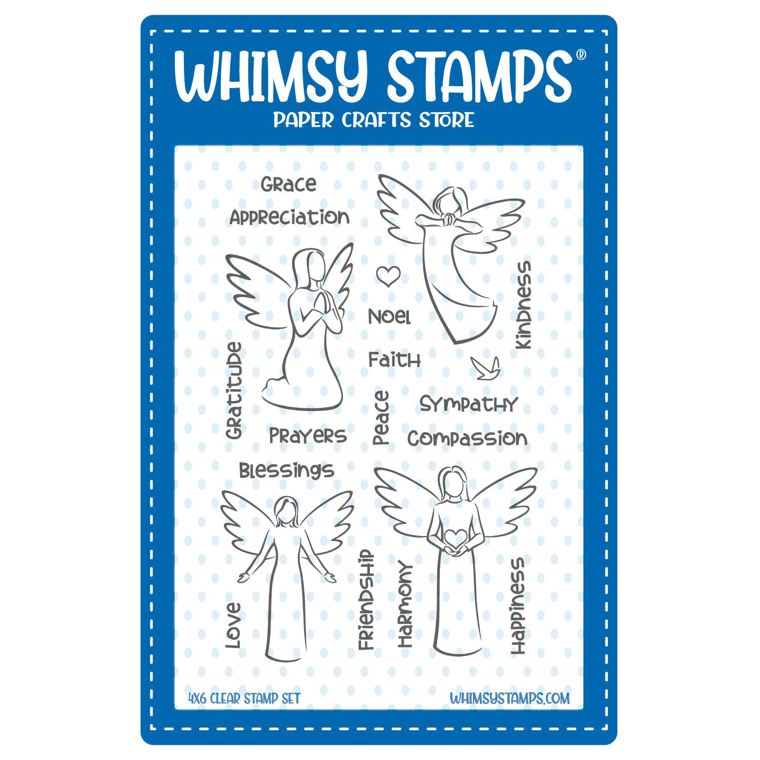 Whimsy Stamps Angelic Clear Stamp and Die Set product image 1