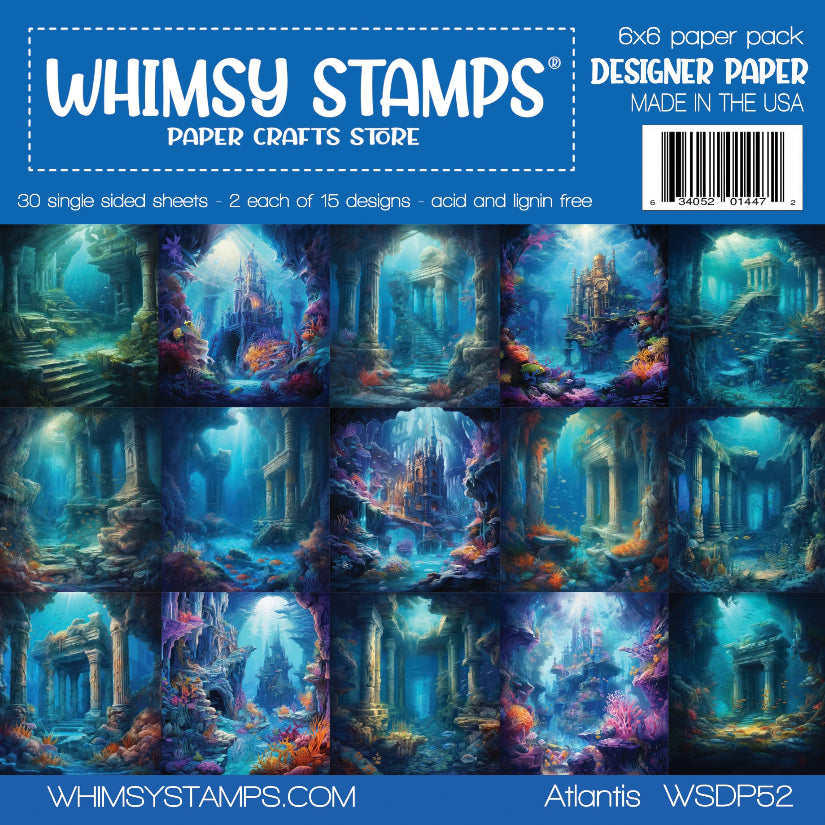 Whimsy Stamps Atlantis 6x6 inch Paper Pack wsdp52
