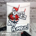 Whimsy Stamps Bad Santa Clear Stamp and Die Set humbug