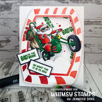 Whimsy Stamps Bad Santa Clear Stamps cwsd362a bad to the bone