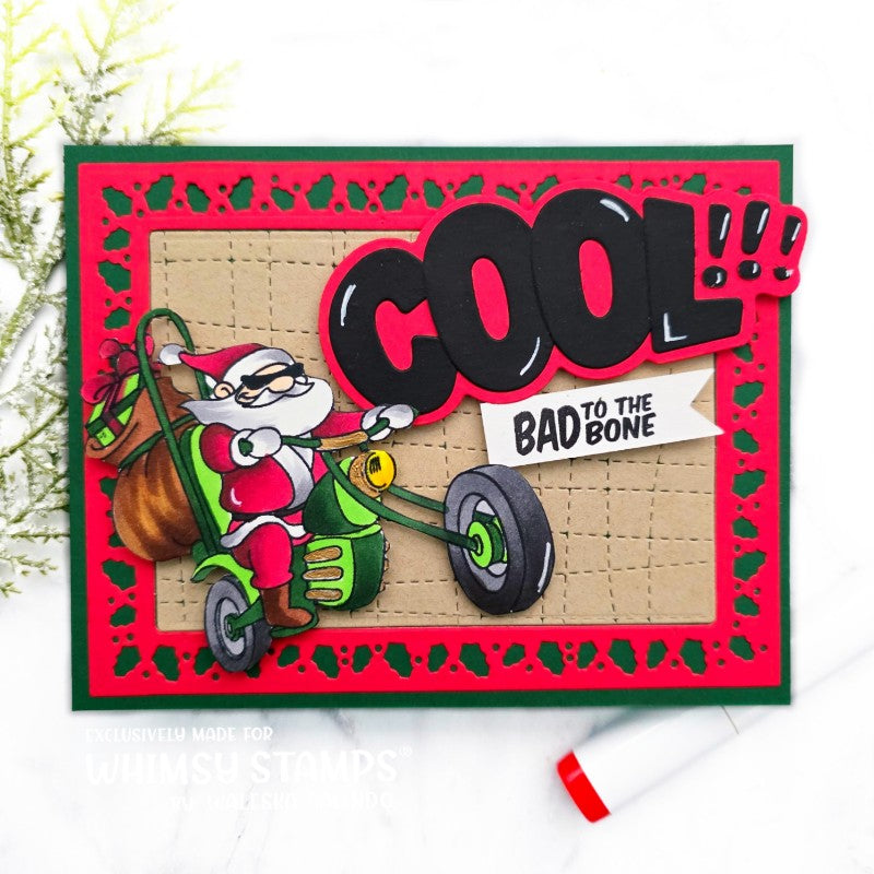 Whimsy Stamps Bad Santa Clear Stamps cwsd362a cool