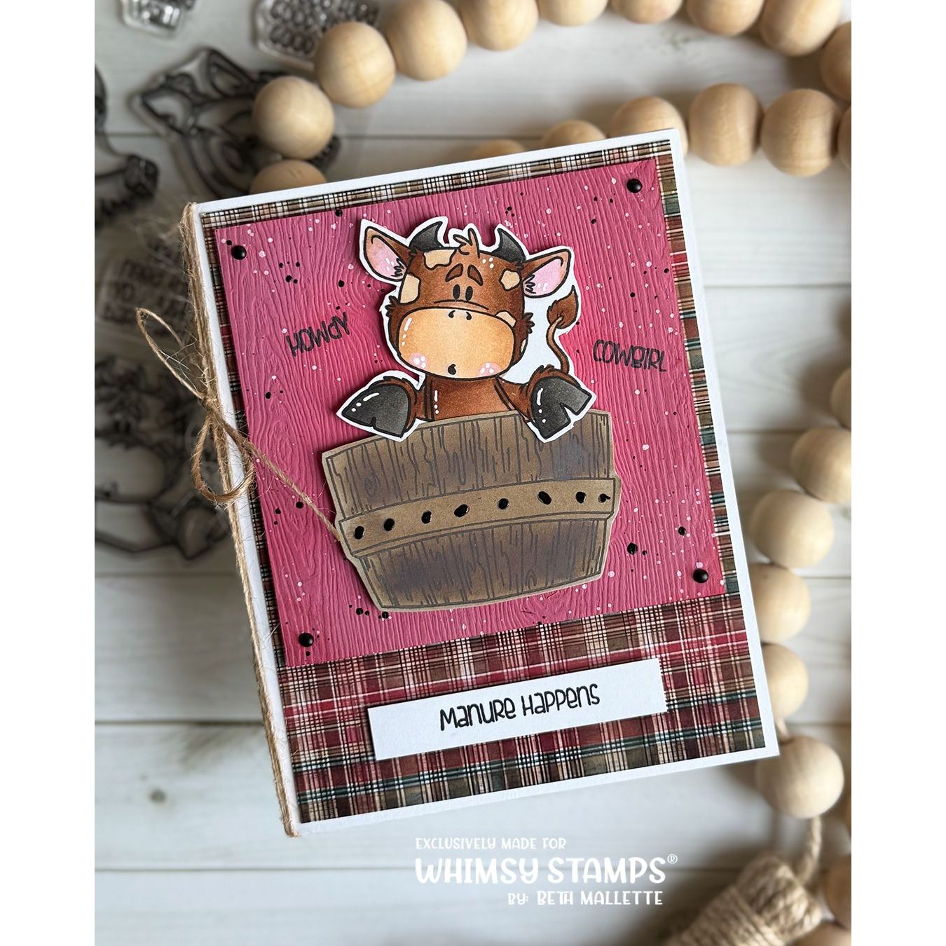 Whimsy Stamps Barnyard Elements Clear Stamps dp1029a cow