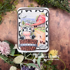 Whimsy Stamps Barnyard Friends Clear Stamp and Die Set cow