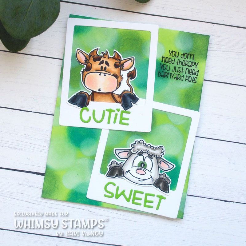 Whimsy Stamps Barnyard Friends Clear Stamp and Die Set pictures