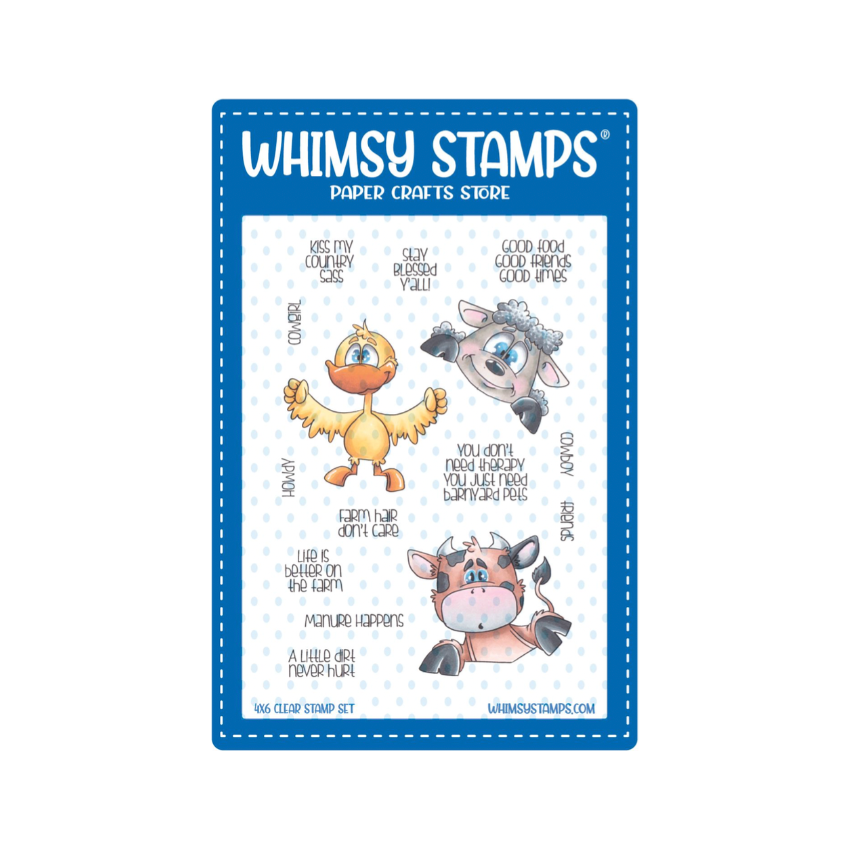 Whimsy Stamps Barnyard Friends Clear Stamp and Die Set product image 1