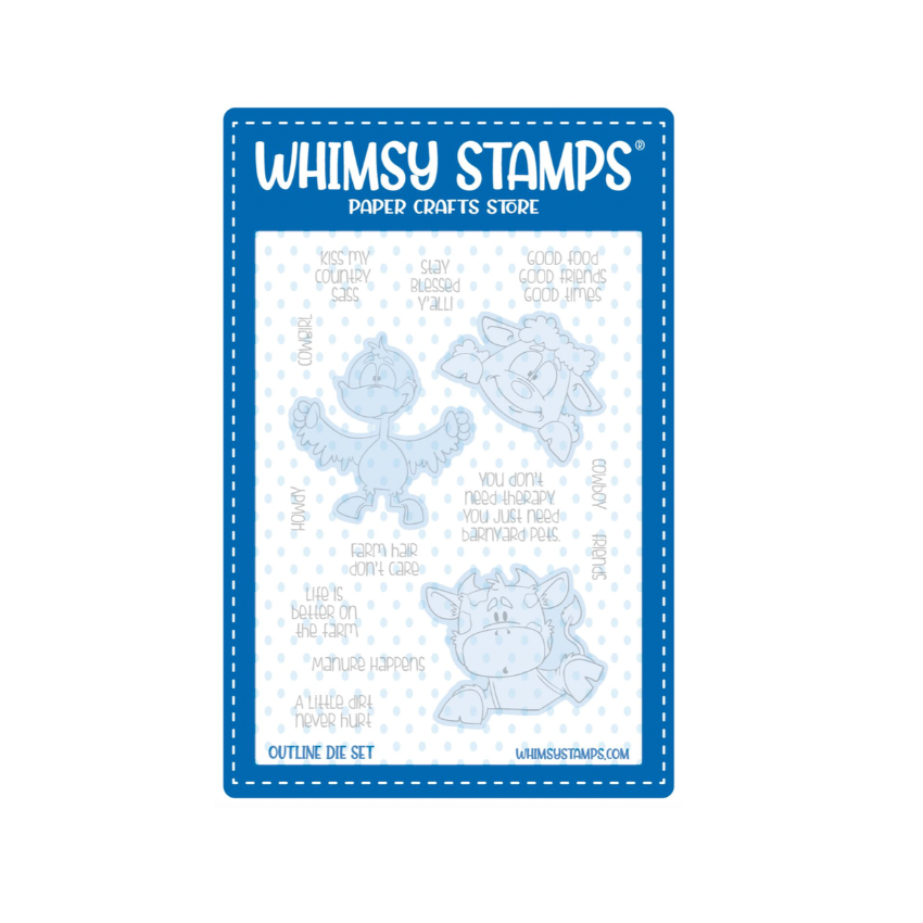 Whimsy Stamps Barnyard Friends Clear Stamp and Die Set product image 2