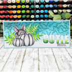 Whimsy Stamps Bats Galore Slimline Embossing Folder wsef05 pumpkins