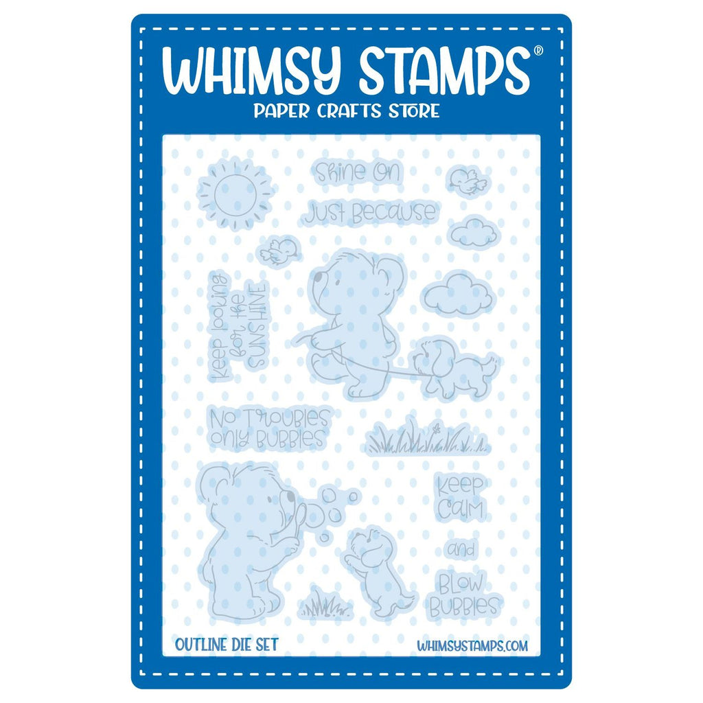 Whimsy Stamps Bear Bubbles Clear Stamp and Die Set product image 2