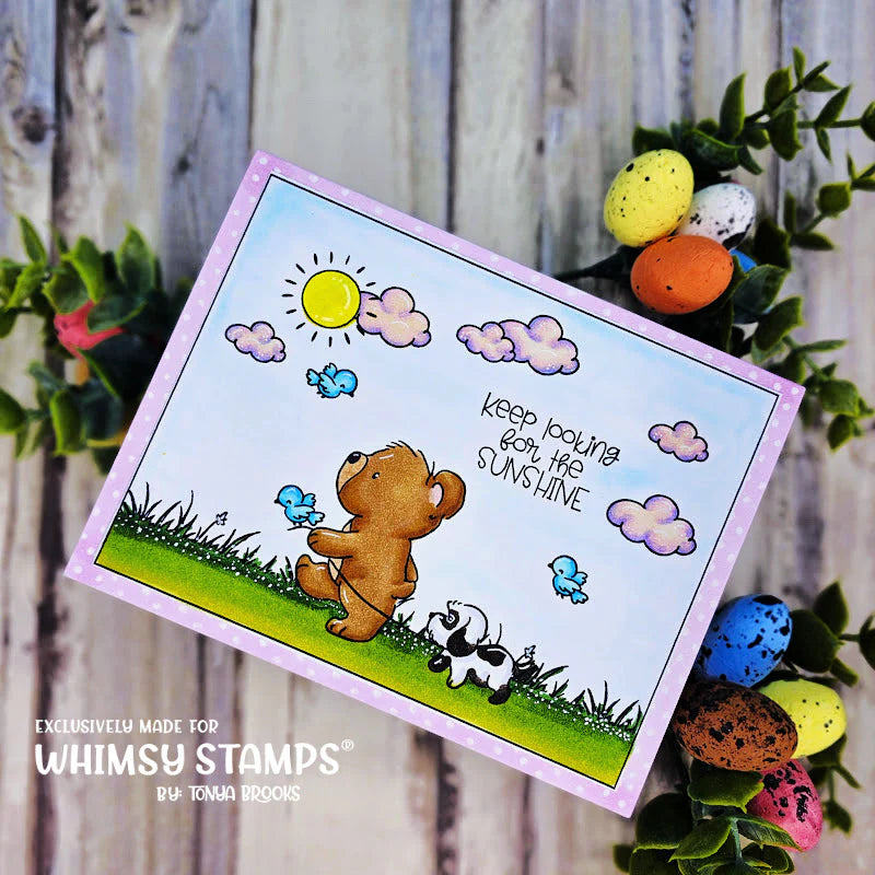 Whimsy Stamps Bear Bubbles NoFuss Masks wsnfm46 cute dog