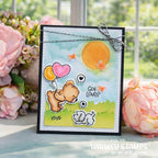 Whimsy Stamps Bear Love Clear Stamp and Die Set sunny day