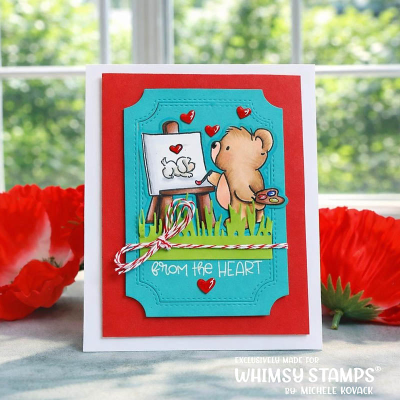 Whimsy Stamps Bear Love Clear Stamps cwsd171a from the heart
