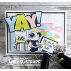 Whimsy Stamps Bear Love Outline Dies wsd162a painting a picture