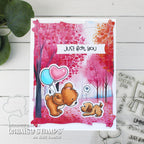 Whimsy Stamps Bear Love Outline Dies wsd162a walk in the park