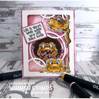 Whimsy Stamps Bearded Dragon Smiles Clear Stamps dp1011a