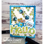 Whimsy Stamps BeeYOUtiful Clear Stamp and Die Set hello