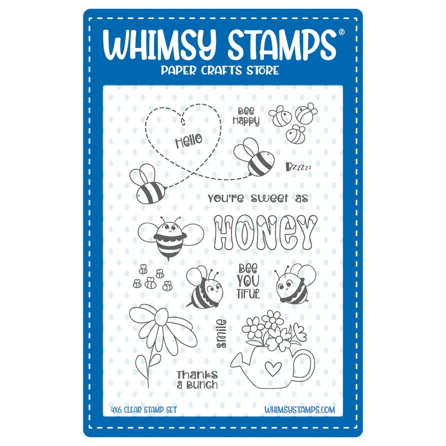 Whimsy Stamps BeeYOUtiful Clear Stamp and Die Set product image 1