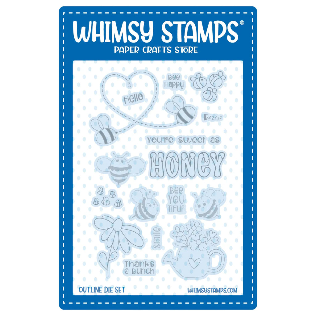 Whimsy Stamps BeeYOUtiful Outline Dies wsd007