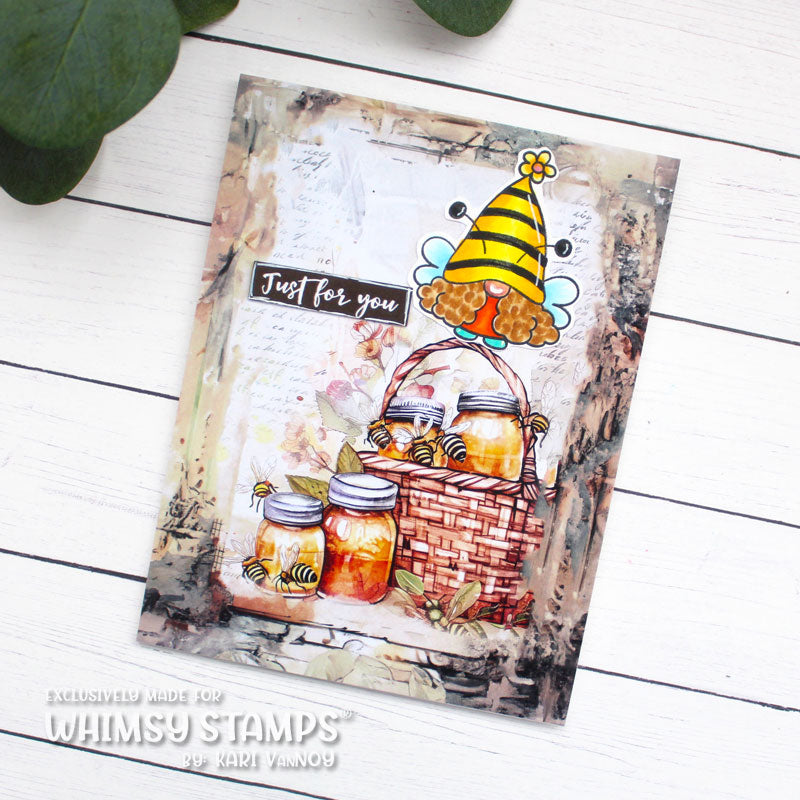 Whimsy Stamps Bee Gnomies Clear Stamp and Die Set just for you