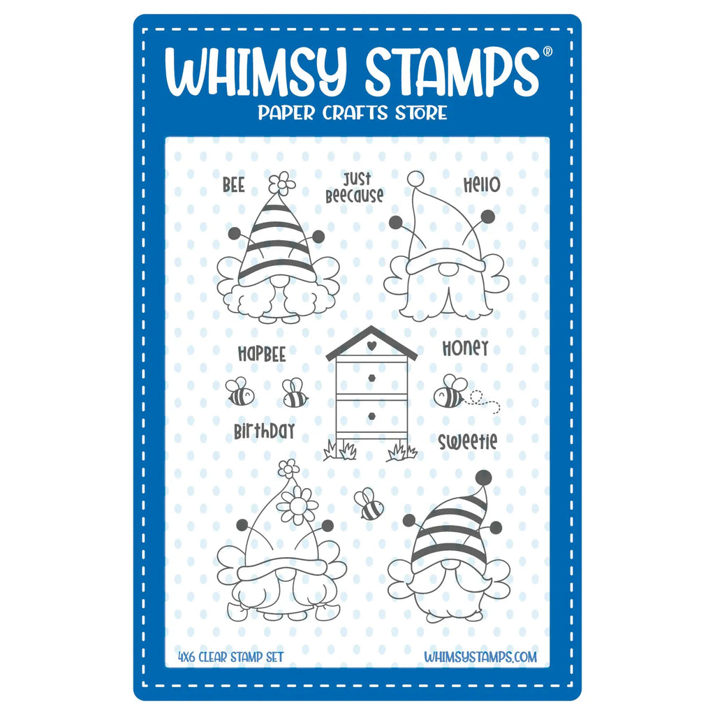 Whimsy Stamps Bee Gnomies Clear Stamps cwsd415a