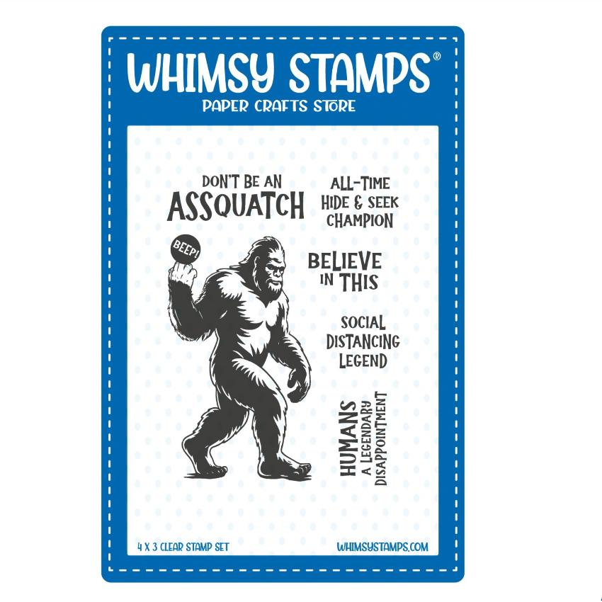 Whimsy Stamps Big Foot Assquatch Clear Stamps cwsd373b